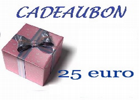 Cadeubon ter waarde van 25 euro